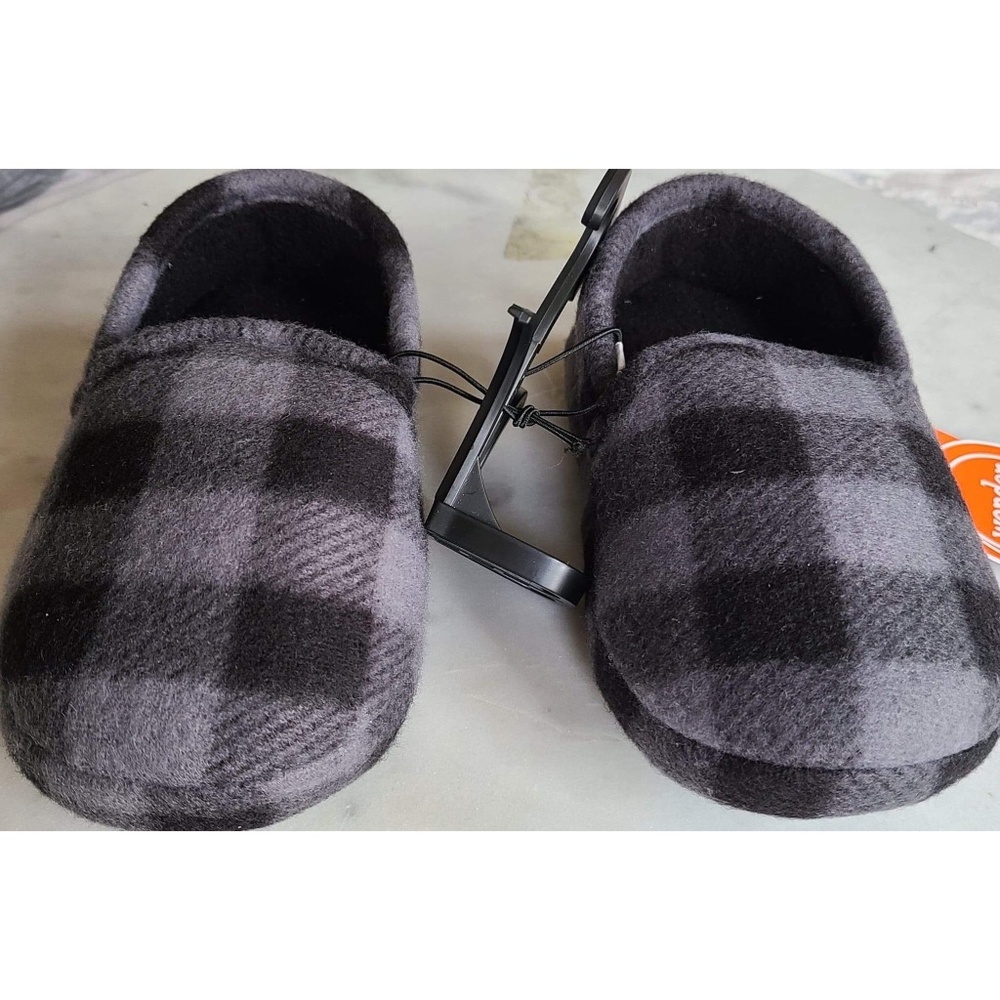 Wonder Nation boy loafer slip on casual shoes black grey U.S. size 7-8